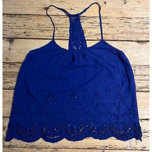 In Bloom by Jonquil Womens Size S Blue Racerback Tank Top NWOT